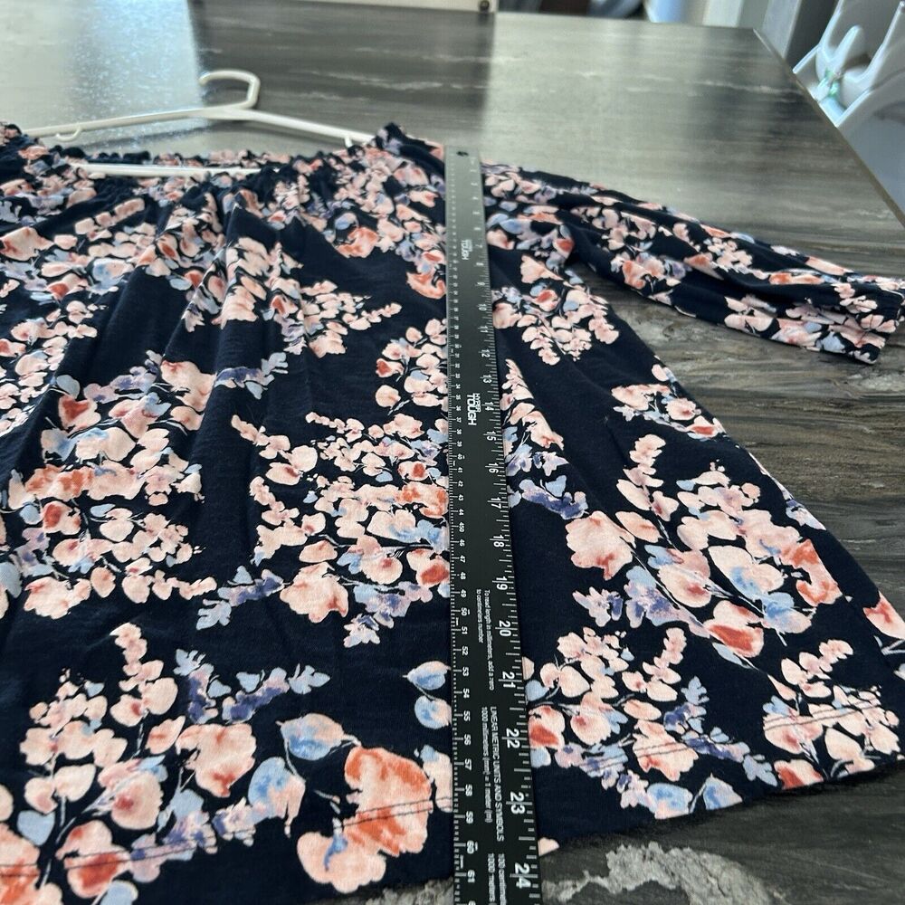 J Jill Top XL Floral Boho Off Shoulder Cottagecore Stretch Feminine Dainty - Picture 8 of 10
